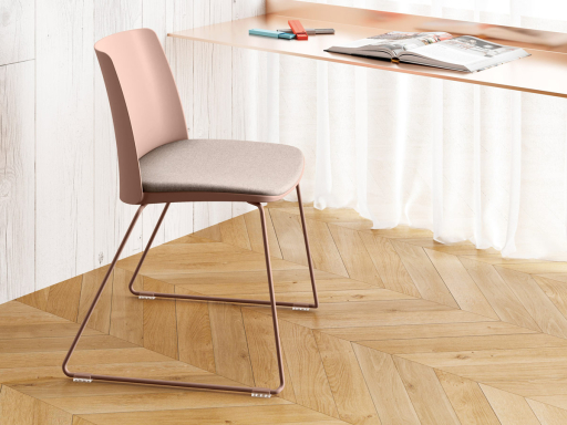 Lot de 2 ou 4 chaises polyvalentes à base traineau MANIA