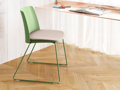 Lot de 2 ou 4 chaises polyvalentes à base traineau MANIA