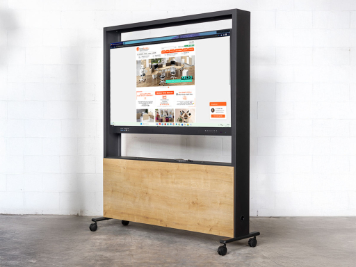 Support mobile pour écrans interactifs R-ONE, fabriqué en Espagne