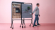 Collection de cloisons sur roulettes avec table pliante K-POD