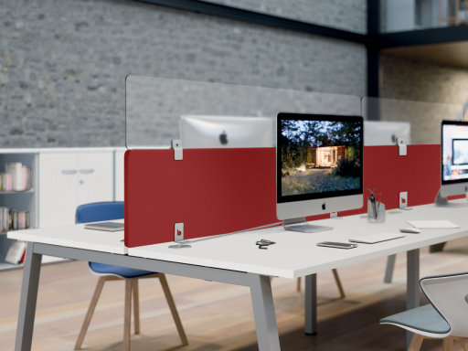Cloisonnette frontale ARKO tissu acoustique pour bench Normatic.