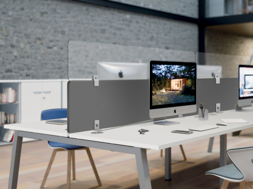 Cloisonnette frontale ARKO tissu acoustique pour bench Normatic.