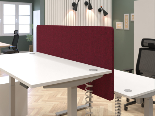 Cloisonnette frontale acoustique pour bureau assis-debout FLY-UP