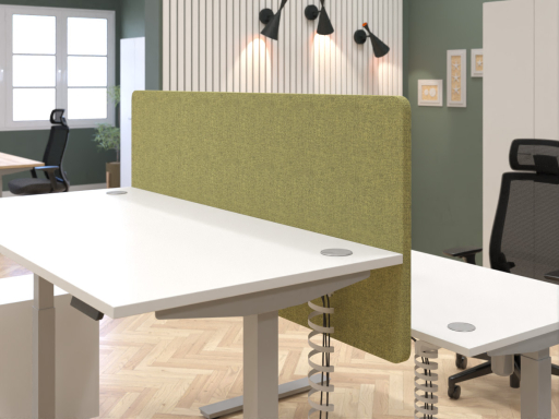 Cloisonnette frontale acoustique pour bureau assis-debout FLY-UP