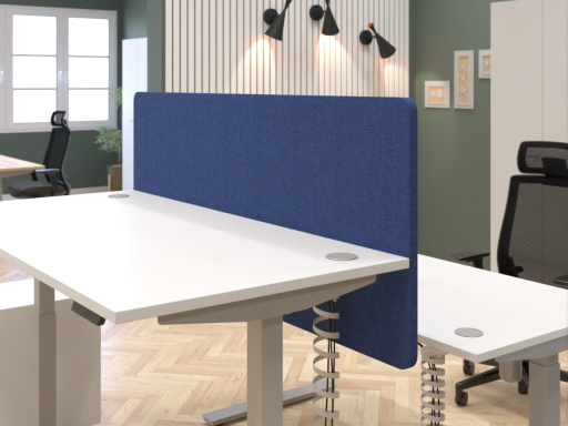 Cloisonnette frontale acoustique pour bureau assis-debout FLY-UP