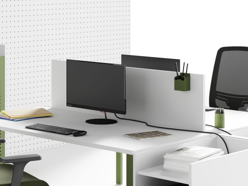 Ecran de séparation frontal en mélaminé pour bench NAVI