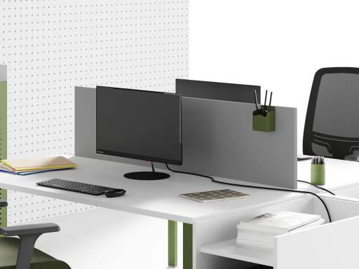 Ecran de séparation frontal en mélaminé pour bench NAVI