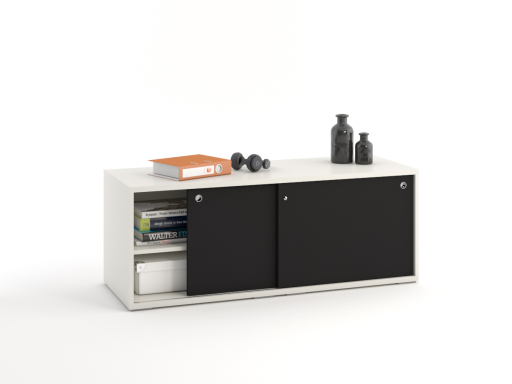 Meuble bas avec portes coulissantes