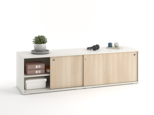 Meuble bas avec portes coulissantes