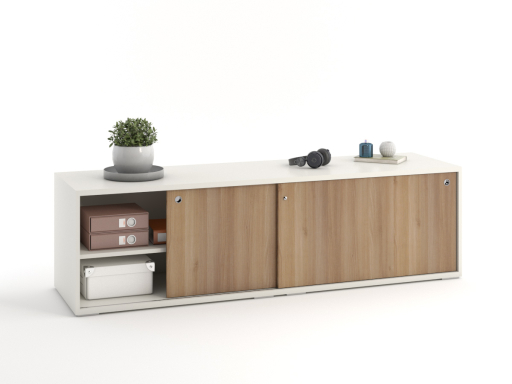 Meuble bas avec portes coulissantes