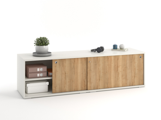 Meuble bas avec portes coulissantes