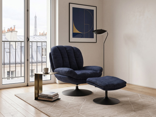 Fauteuil d'accueil LECCE avec repose pieds