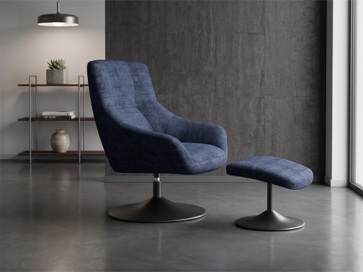 Fauteuil d'accueil REGIA avec repose pieds