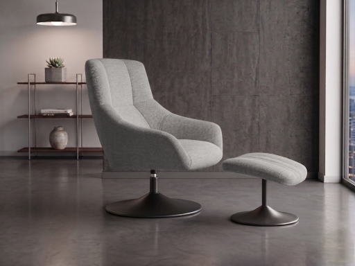 Fauteuil d'accueil REGIA avec repose pieds