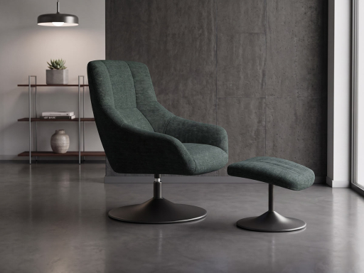 Fauteuil d'accueil REGIA avec repose pieds