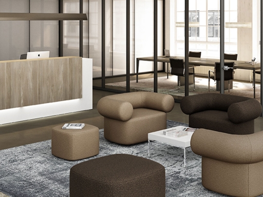 Fauteuil design en similicuir DOCKER, fabriqué en Italie