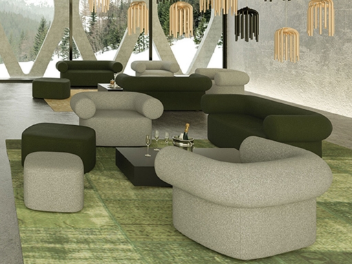 Fauteuil design en similicuir DOCKER, fabriqué en Italie