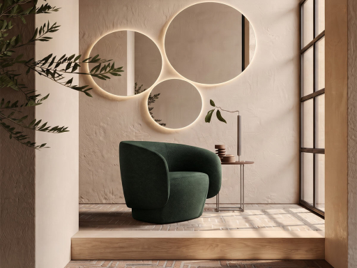 Fauteuil d'accueil COCOON, fabriqué en Italie