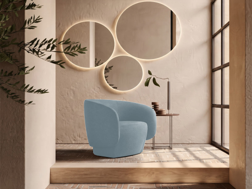 Fauteuil d'accueil COCOON, fabriqué en Italie