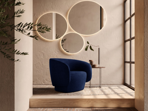 Fauteuil d'accueil COCOON, fabriqué en Italie