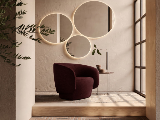 Fauteuil d'accueil COCOON, fabriqué en Italie