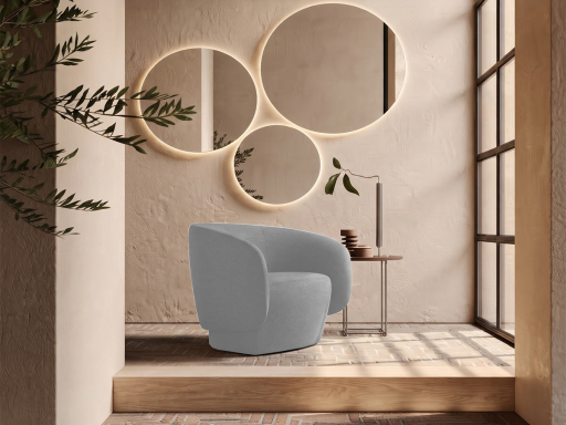 Fauteuil d'accueil COCOON, fabriqué en Italie