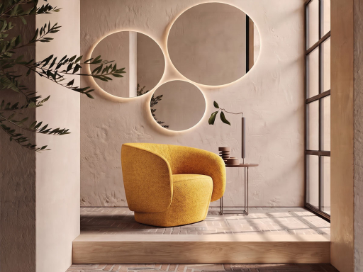 Fauteuil d'accueil COCOON, fabriqué en Italie