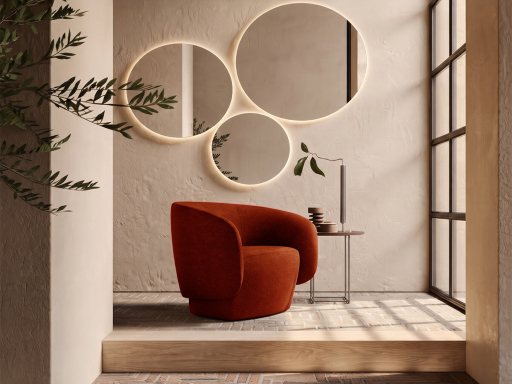 Fauteuil d'accueil COCOON, fabriqué en Italie