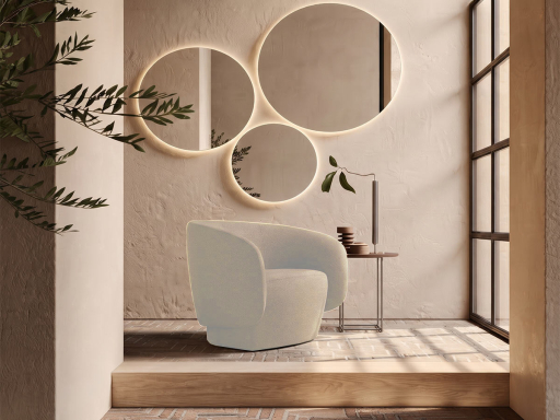 Fauteuil d'accueil COCOON, fabriqué en Italie