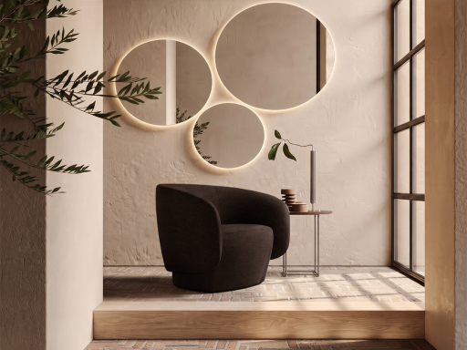 Fauteuil d'accueil COCOON, fabriqué en Italie