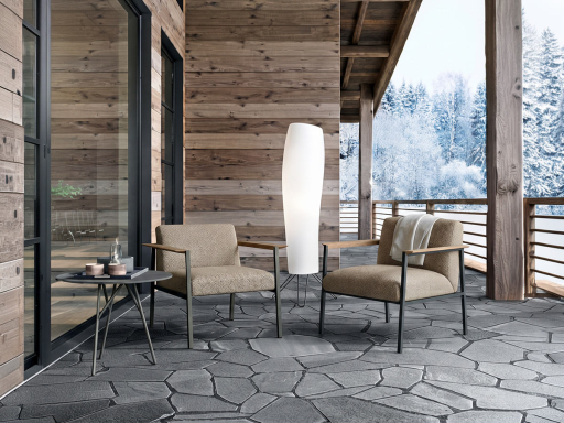 Fauteuil design en tissu ARPER, fabriqué en italie