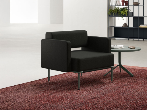 Chauffeuse ASKET pour espace lounge en tissu, fabriqué en Italie