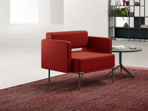 Chauffeuse ASKET pour espace lounge en tissu, fabriqué en Italie