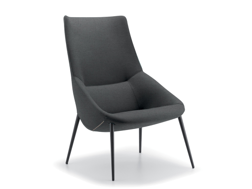 Fauteuil lounge design, fabriqué en Italie