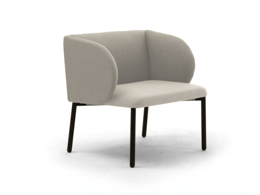 Fauteuil  JOY pour espace lounge en tissu, fabriqué en Italie
