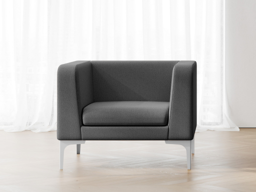 Fauteuil d'accueil design, fabrication italienne