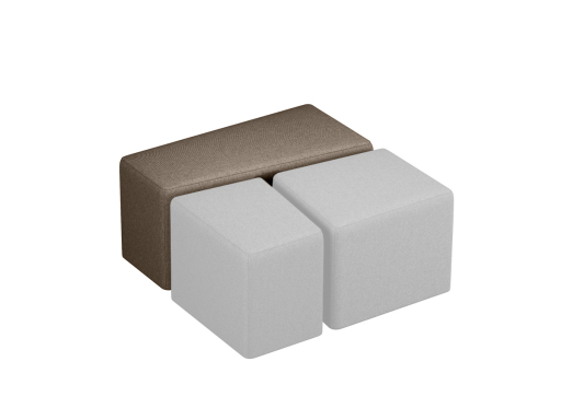 pouf design de forme géométrique, fabriqué en Italie