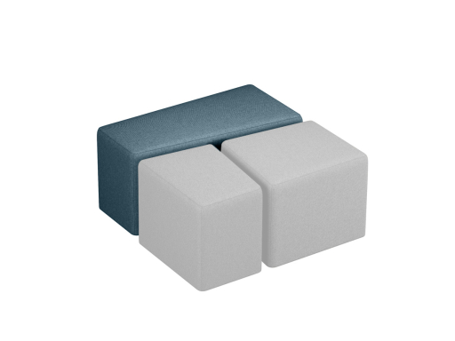 pouf design de forme géométrique, fabriqué en Italie