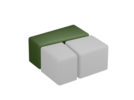 pouf design de forme géométrique, fabriqué en Italie