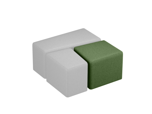 pouf design de forme géométrique, fabriqué en Italie