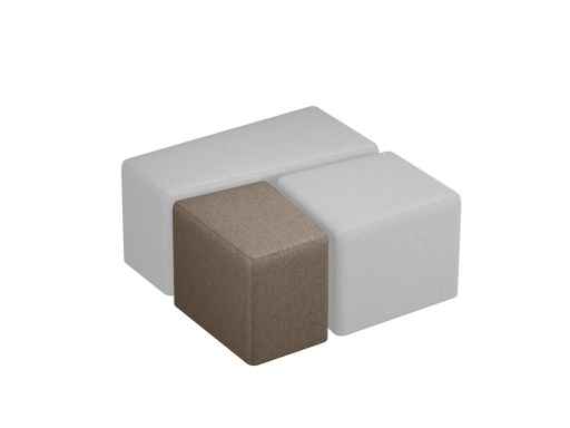pouf design de forme géométrique, fabriqué en Italie