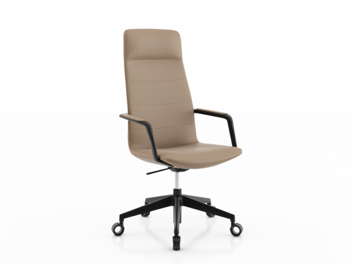 Fauteuil de direction design, en cuir italien