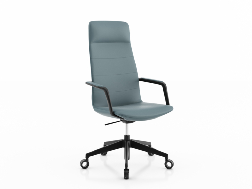 Fauteuil de direction design, en cuir italien
