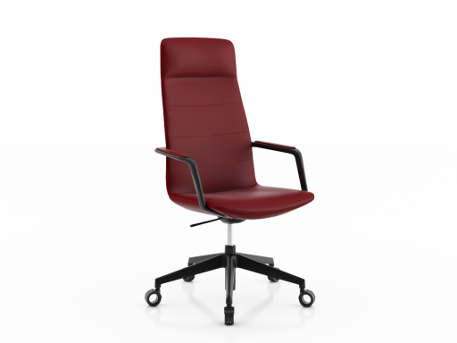 Fauteuil de direction design, en cuir italien