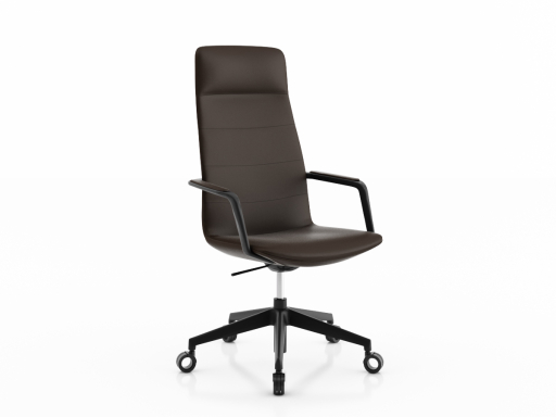 Fauteuil de direction design, en cuir italien