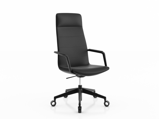 Fauteuil de direction design, en cuir italien