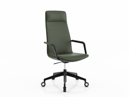 Fauteuil de direction design, en cuir italien