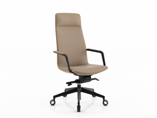 Fauteuil de direction design, en cuir italien