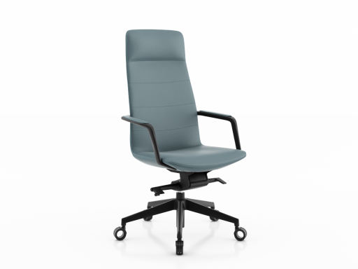 Fauteuil de direction design, en cuir italien