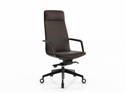 Fauteuil de direction design, en cuir italien